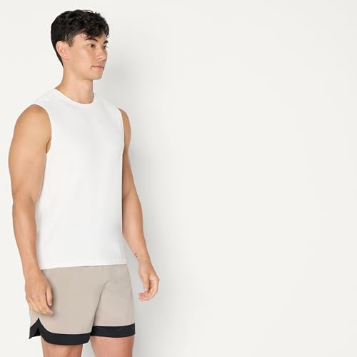 Amazon Essentials Men's Active Quick Dry Moisture-Wicking Tech Stretch Lightweight Sleeveless Muscle Shirt, Multipacks