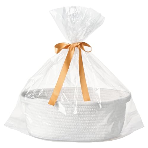 Kodomoore Small Woven Easter Basket with Gift Bag and Ribbon – Empty Burr Basket for Gifts, Baby Shower, & Birthdays – Dec...