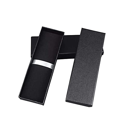 Zhi Jin 5Pcs Luxury Black Jewelry Ballpoint Pen Gift Box with Cushion Pencil Boxes Empty Bulk Case Collection Set for Busi...
