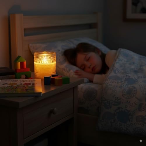 VENTA Beyond The Flame Mesmerizing Dotted Glass Candles | Set of 2 Ivory LED Pillars | Create a Magical, Worry-Free Glow w...