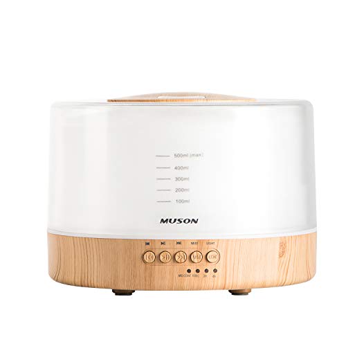 muson Essential Oil Diffuser Sound Machine Combo Diffuser for Aromatherapy Fragrant Oil Cool Mist Humidifier with Natural ...