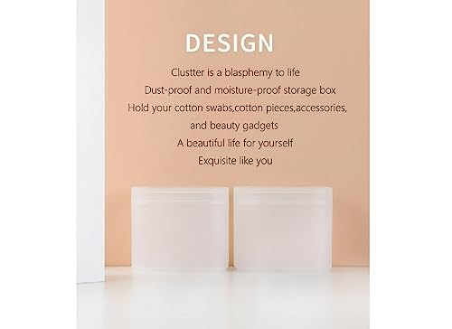 Sprigold home transparent cotton pads/swabs large capacity storage box with PP(polypropylene) material, easy to use and ta...