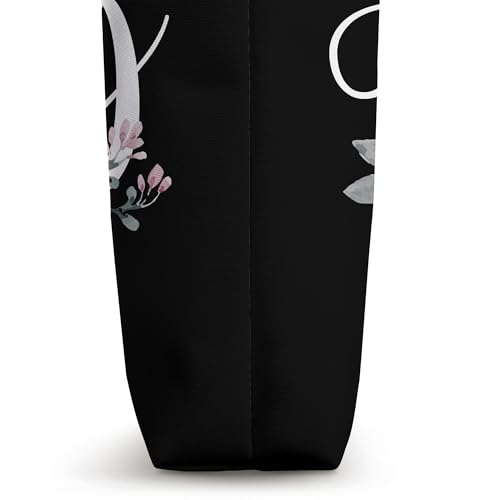 Ashley Name Personalized Floral Pink Black Women Girls Gift Tote Bag