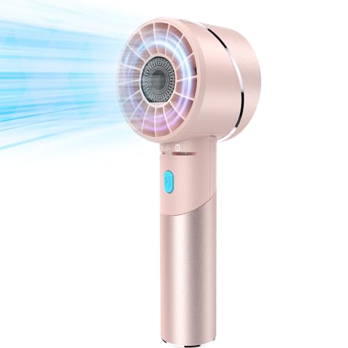 Lepwings Handheld Fan, Mini Small Portable Turbo Fan, Rechargeable with 4 High Speeds Personal Fans, Max 16H Runtime, For ...