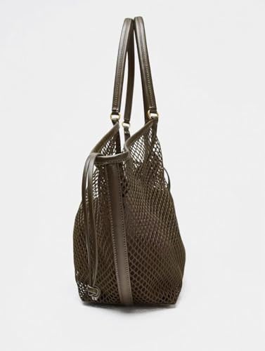Large Mesh Hobo for Women Summer Beach Bag with Inner Bag Large Tote Elegant Purses for Vacation Travel