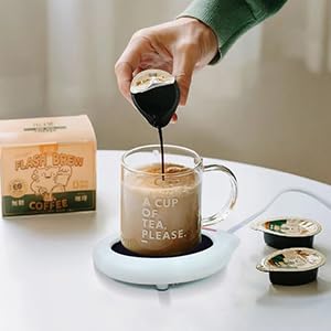 Home&Office Desktop Electric Mug Warmer-Coffee/Tea/Cocoa/Soup-Scented Candles Gift for Winter 2pcs(White and Black (CFW00...