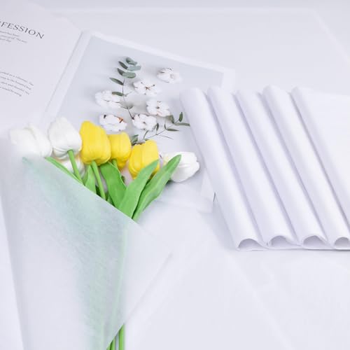 130 Sheets 20"x14" White Tissue Paper for Gift Bags Christmas Weddings Birthday Arts Craft Party Decoration