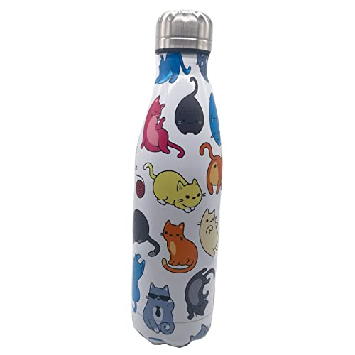 Makachen Cat Insulated Sport Water Bottles Stainless Steel Travel Mugs BPA Free Tumbler For Outdoor Camping Travel 20oz