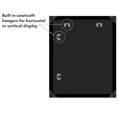 Americanflat 16x20 Picture Frame with Polished Plexiglass - Use as 12x16 Frame with Mat or Display 16x20 Photo Without Mat...