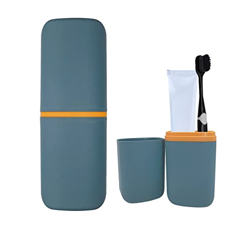 Travel Toothbrush Cup Case, Toothbrush Travel Container Portable Travel Toothbrush Holder Toothpaste Storage for School Ca...