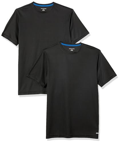 Amazon Essentials Men's Moisture Wicking Breathable Active Performance Tech Gym T-Shirts, Pack of 2