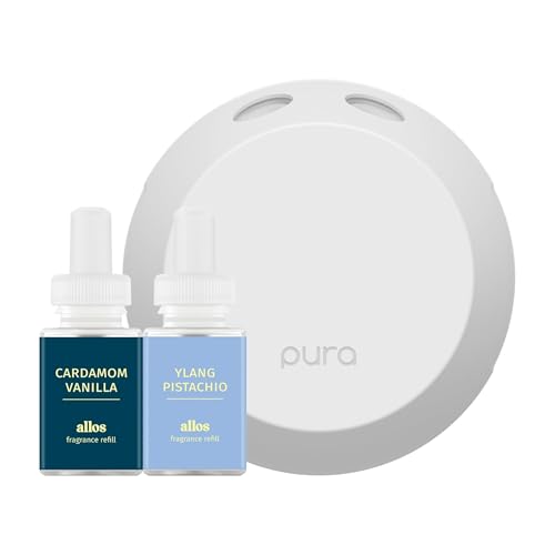 Pura Smart Home Fragrance Device Starter Set - Pura 4 - Scent Diffuser for Home - Includes Fragrance Aroma Diffuser - Squa...
