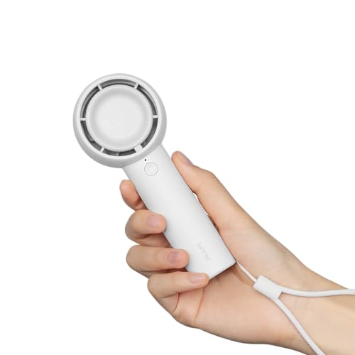 JISULIFE Mini Portable Fan-Bladeless Safe Design, Powerful Turbo Handheld Fan with 5 Speeds, 16Hrs Max Cooling Time，USB Re...