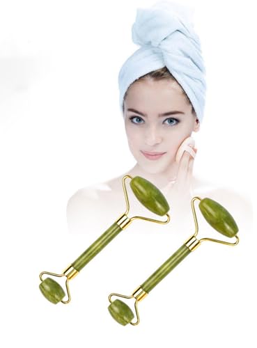 Stone Facial Massage Roller and Gua Sha Set Body Meridian Redness Skin Care Self Care for Men Women Massager for Face Eyes...