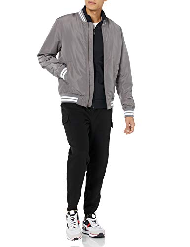 Amazon Essentials Men's Full Zip Mock Neck French Terry Sweatshirt, Lightweight