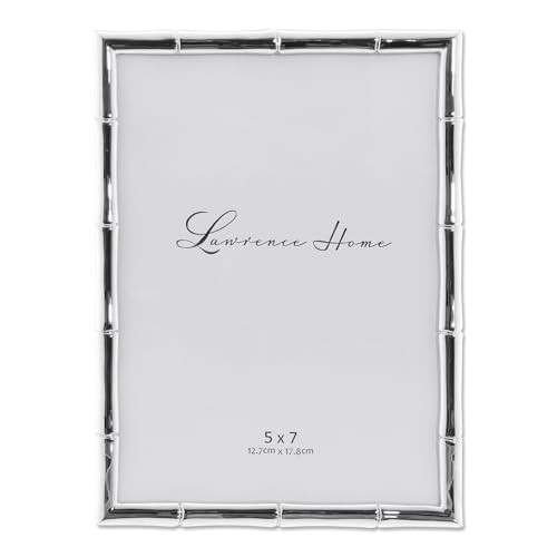 Lawrence Frames 710157 Silver Metal Bamboo 5x7 Picture Frame