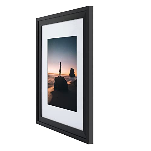 Golden State Art, 16x20 Picture Frame - Displays 11x14 Photo with Mat or 16x20 Without Mat, Wide Moulding Solid Wood Frame...