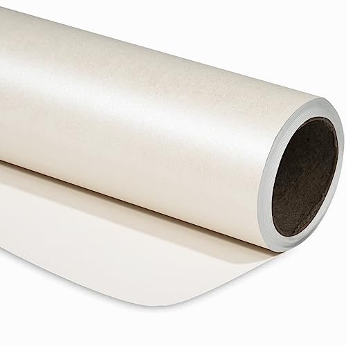 RUSPEPA Off White Matte Wrapping Paper - Solid Color Pearly - Lustre Paper, Off White Perfect for Wedding, Birthday, Chris...