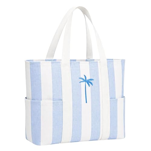 Folkulture Beach Bags for Women Large Waterproof Beach Tote Bag Zipper Beach Bags Waterproof Sandproof