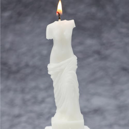 NatureMan 2 Pcs Venus Statue Scented Candle, Aroma Soy Wax Decorative Candle for Table Photo Prop Birthday Gift, for Medit...