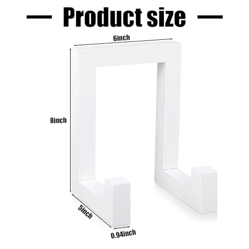 Soaoo 2 Pcs Wooden Plate Stand for Display, 8 Inch Plate Holder Decorative Picture Frame Plaque Stand Holder Easel Table T...