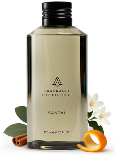 AromaPlan Hotel Scents Santal 5.07 Fl Oz (150ml), Home Luxury Aroma & Hotel Fragrance Diffuser Oil- Hotel Diffuser Oil for...