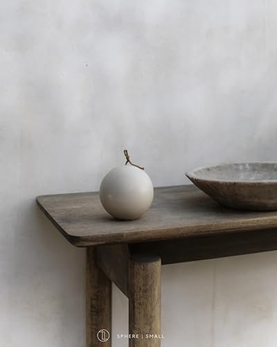 LAWA Sphere Candle - Beautiful Handmade Pillar Soy Wax Elegant Aesthetic Candle Housewarming Gift Home Room Shelf Decor Id...