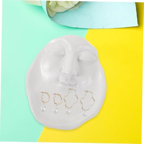 Cabilock Stylish Face Tray for Jewelry and Candle Storage Versatile Vanity Decor for Room Bathroom and Bedroom Minimalist ...