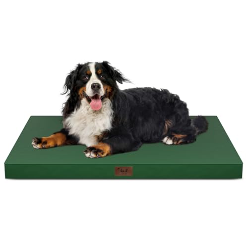 Tail Stories Outdoor All Weather Dog Bed, XXL Waterproof Dog Bed for Large Dogs, Orthopedic Egg Crate Foam Pet Mat with Re...