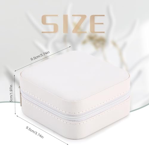 Neveika Jewelry Box with Mirror,Small Jewelry Organizer Box，Travel Jewelry Case for Women，Gift Jewelry Boxes for Female Gi...