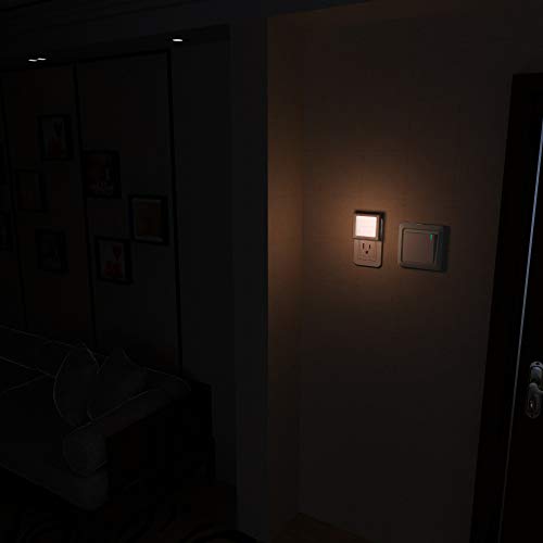MAZ-TEK Plug-in Led Night Light with Auto Dusk to Dawn Sensor,Adjustable Brightness Warm White Lights for Hallway,Bedroom,...