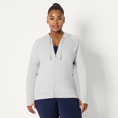 Amazon Essentials Women's Athletic Soft Performance Lightweight Zip Up Workout Hoodie Jacket