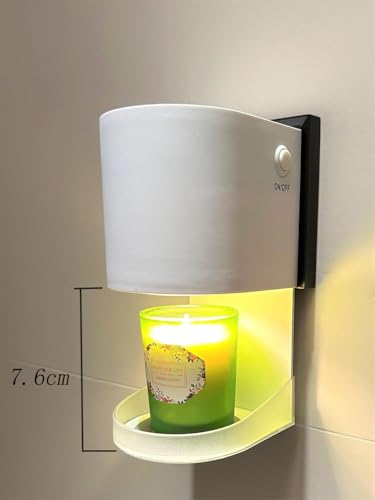 EMINLONA Mini Candle Warmer Lamp,Plug in Wax Melt Warmer for Bathroom Bedroom,Candle Lamp Warmer for Jar Candles,with Two ...