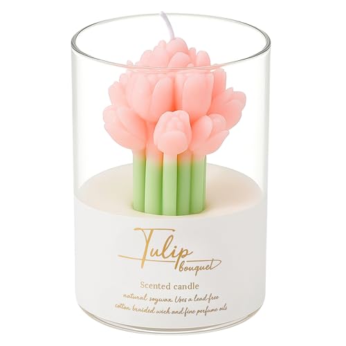 Verdyn Orange Flower Shape Soy Wax Scented Candles 100% Natural Soy Wax | Relaxing Aromatherapy Candle | Housewarming Gift...