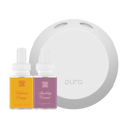 Pura Smart Home Fragrance Device Starter Set - Pura 4 - Scent Diffuser for Home - Includes Fragrance Aroma Diffuser - Squa...
