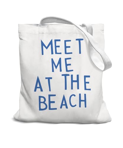 SZERE Beach Summer Canvas Tote Bag for Women Teen Girls Gifts Cute Small Travel Work Tote Bags Reusable Grocery Bags