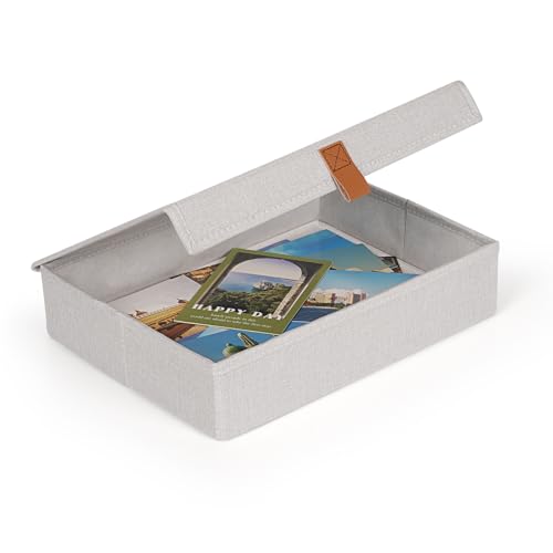 Flenpptly Decorative Photo Storage Box, Photo Boxes Storage with Lids Keepsake Box to Store Pictures, Envelope, Scrapbook ...