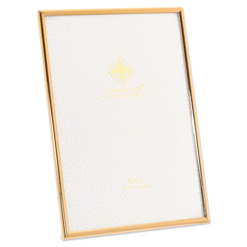 Lawrence Frames 5" W x 7" H Simply Gold Metal Picture Frame (670057)
