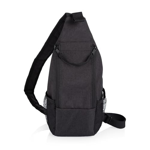Picnic TIME Strider Crossbody Cooler Sling Bag, Insulated Fanny Pack, (Black)