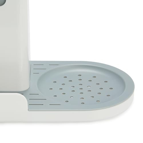 Amazon Basics Kitchen Sink Caddy Organizer for Sponge and Brush Storage, Large, White
