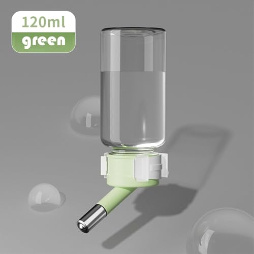 Hamster Water Bottle for Glass Tanks & Wire Cages - Dual Ball-Bearing & Dual Silicone Gaskets Leakproof Design (2 Stainles...