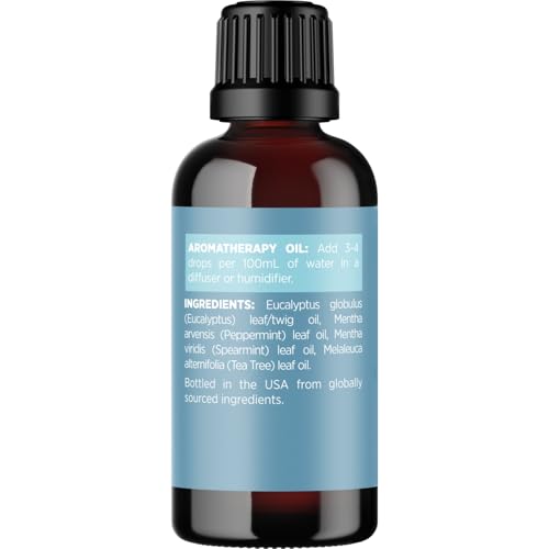 Breathe Essential Oil for Diffuser - Invigorating and Refreshing Breathe Essential Oil Blend with Eucalyptus Peppermint Te...