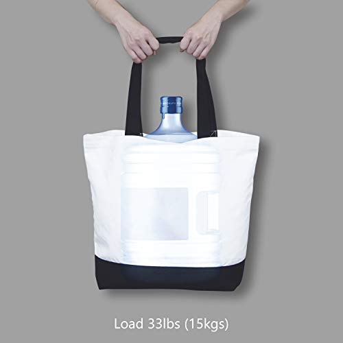 TOPDesign 1 | 3 | 6 | 12 | 24 Pack Super Strong Large 12oz Cotton Canvas Tote Bag, Reusable Grocery Shopping Cloth Bag, Fa...