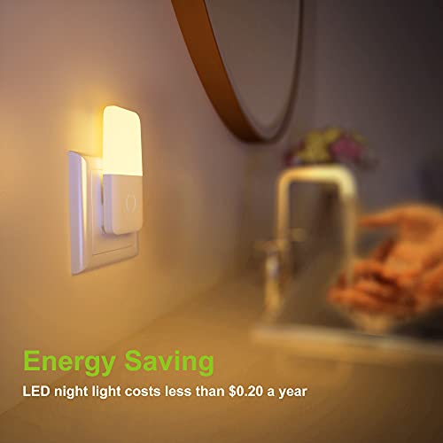 MAZ-TEK Plug in Night Light, Warm White LED Nightlights with Smart Dusk to Dawn Sensor for Kids, Nursery, Ideal for Bedroo...