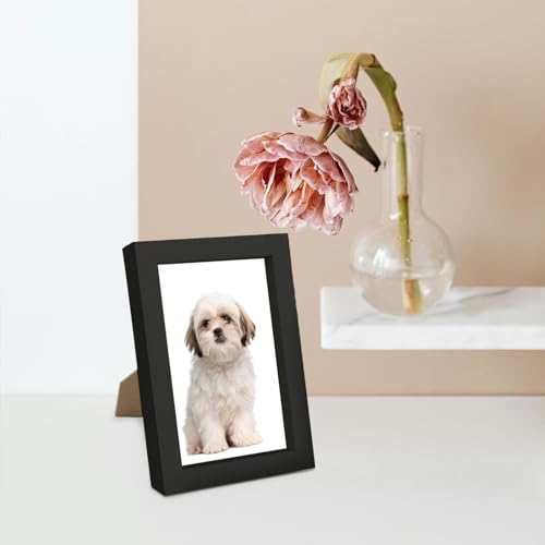 WHEATHUSK 4x6 Picture Frame Bulk Set of 48 Black Photo Frames Display 4x6 Photos Gallery Wall Photo Frames Simple Wooden M...