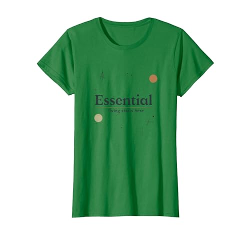 Essential Living Starts Here Minimalist Design T-Shirt