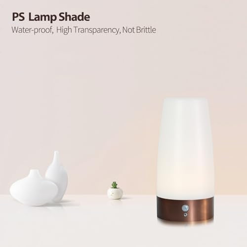 Betus Motion Sensor Night Light, Battery Operated Lamp with 2 Sensored Modes - Retro Bedside Table Desk Lamp with Soft Amb...