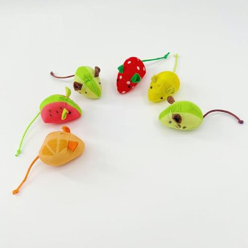 Haourlife Catnip Cat Mice Toys Interactive Mouse Cat Toy for Indoor Adult Cats Kitten Kitty Baby Cat Chew Exercise Toy Fru...