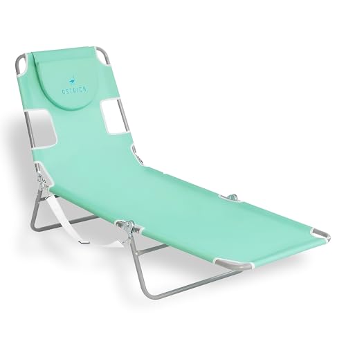Ostrich the Original Chaise 72 x 22 Inch Lounge Portable Reclining Lounger, Outdoor Patio, Beach, Lawn, Camping, or Pool T...