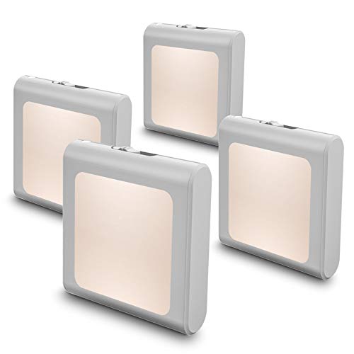 MAZ-TEK Plug in Dimmable Led Night Light with Auto Dusk to Dawn Sensor, Soft Warm White Nightlights for Hallway,Bedroom, K...
